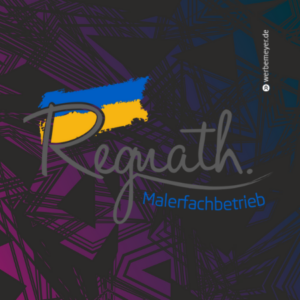 Zu sehen ist das Logo der Firma Regnath Malerfachbetrieb, dass von uns modernisiert worden ist.